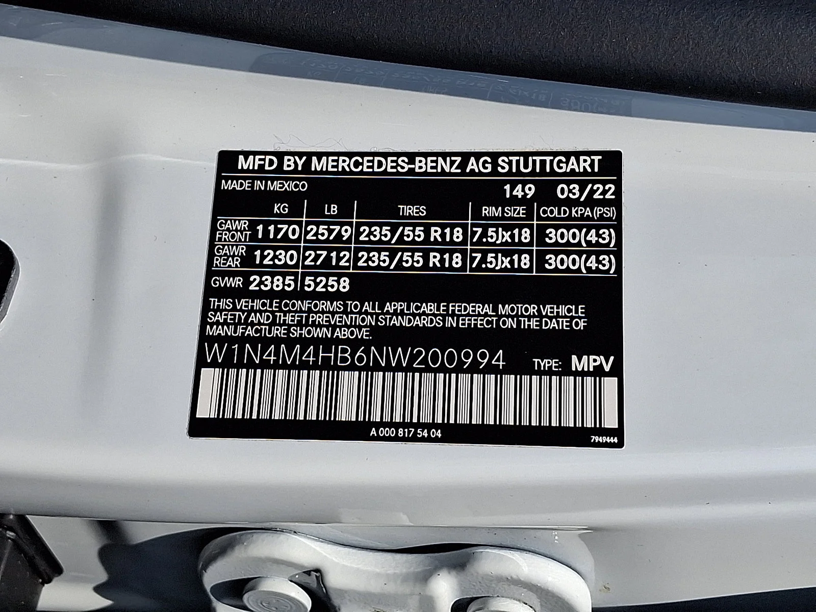 Used 2022 Polar White   149 Mercedes-Benz GLB 250 image 27