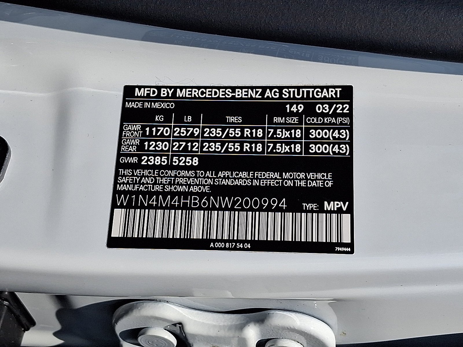 Certified Used 2022 Polar White   149 Mercedes-Benz GLB 250 image 27
