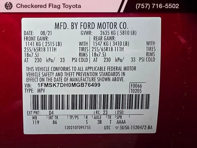 Used 2021 Rapid Red Metallic Tinted Clearcoat Ford XLT image 50