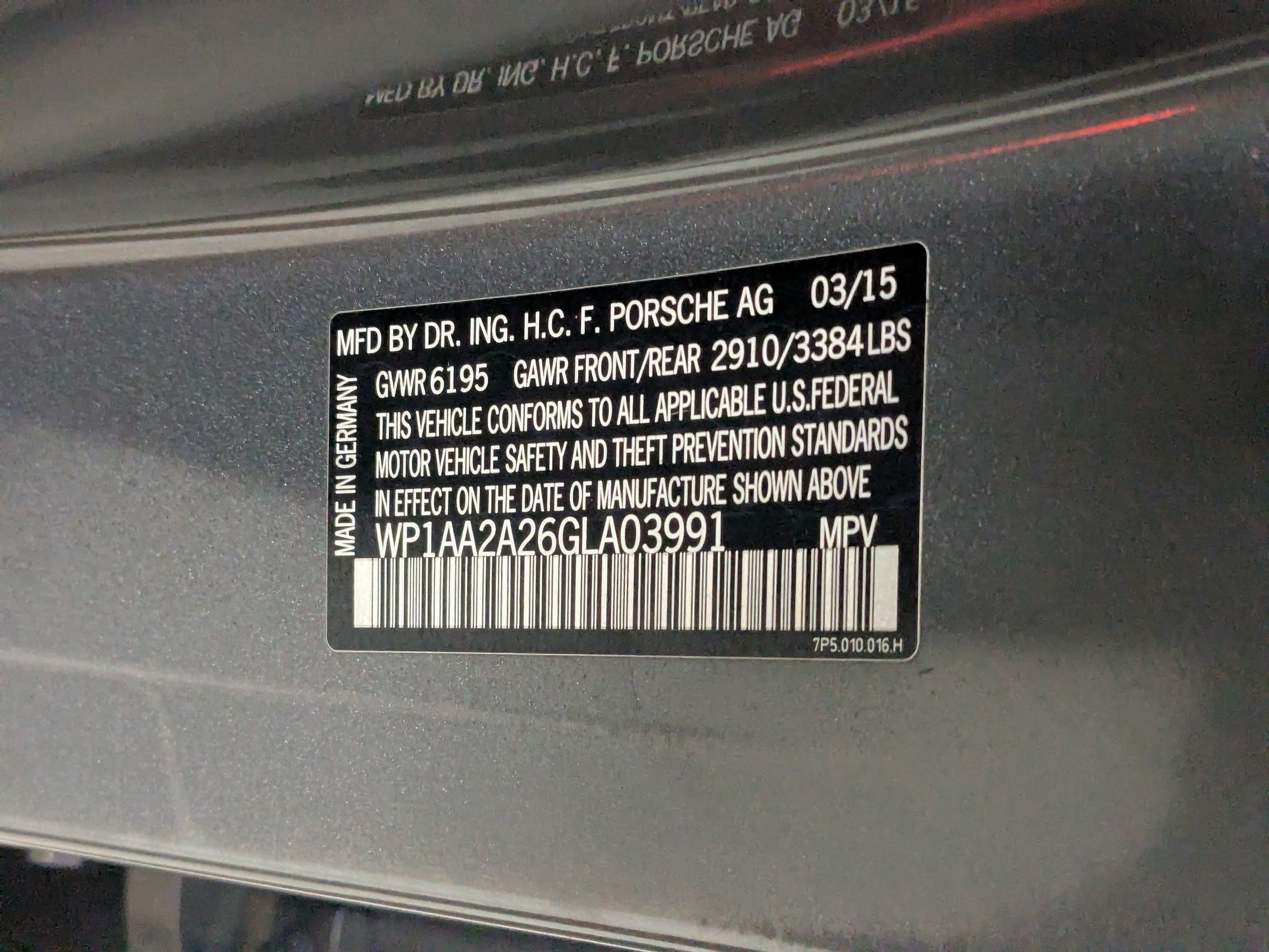 Used 2016 Meteor Gray Metallic Porsche Base image 29