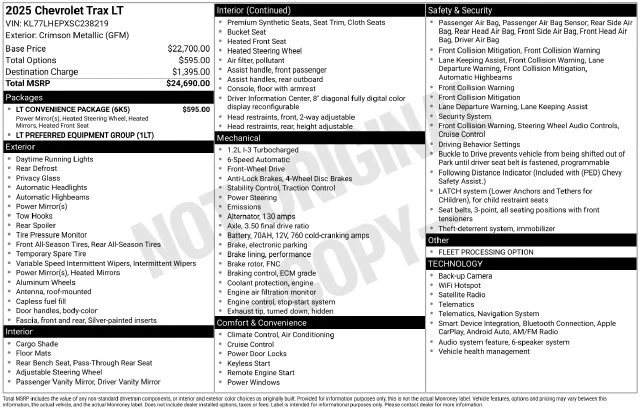 Used 2025 Red Chevrolet LT image 38
