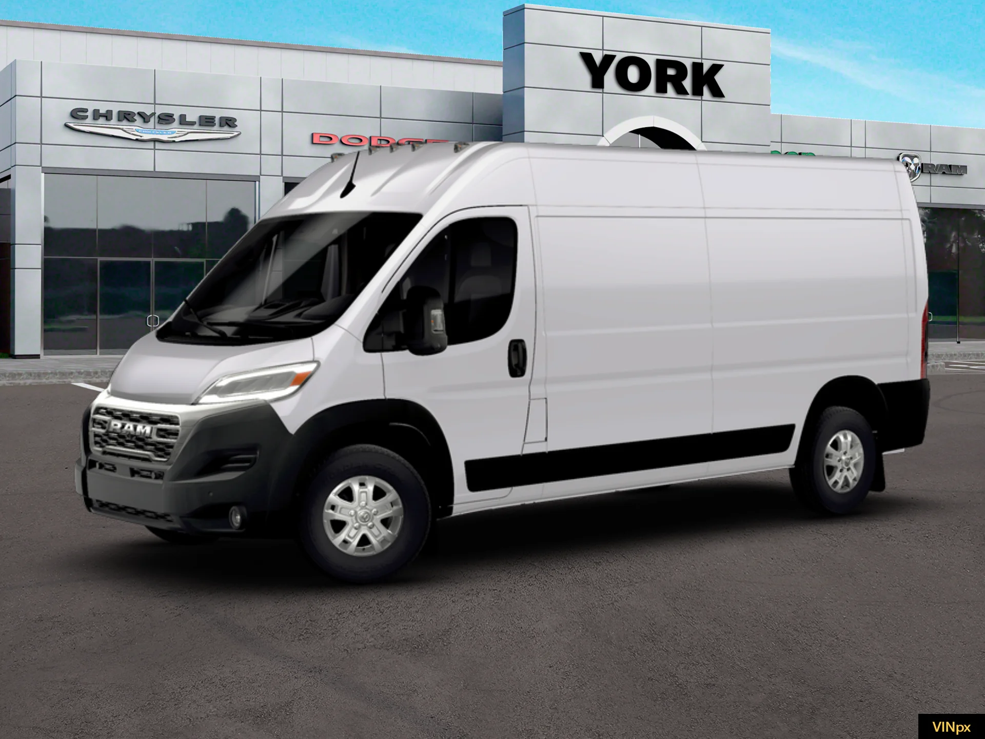 New 2026 Bright White Clear-Coat Exterior Paint RAM High Roof image 2