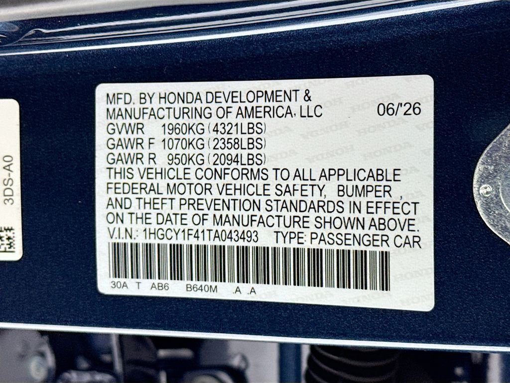 New 2026 Canyon River Blue Metallic Honda SE image 33