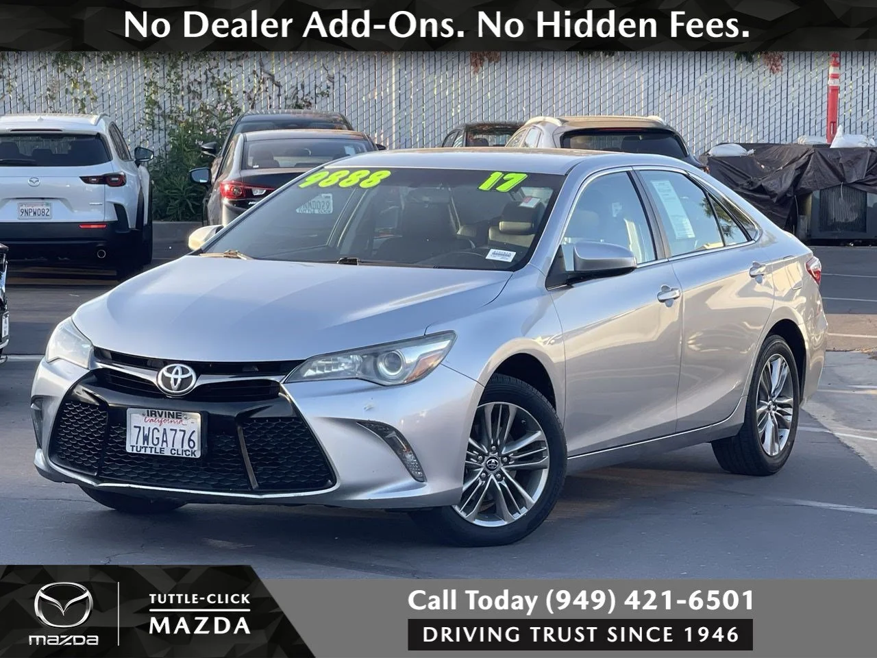 Used 2017 CELESTIAL SILVER Toyota SE image 1
