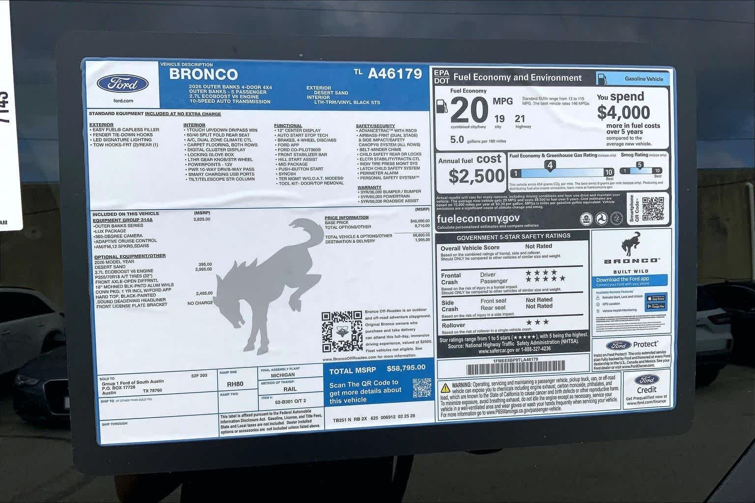 New 2026 Desert Sand Ford Outer Banks® image 20