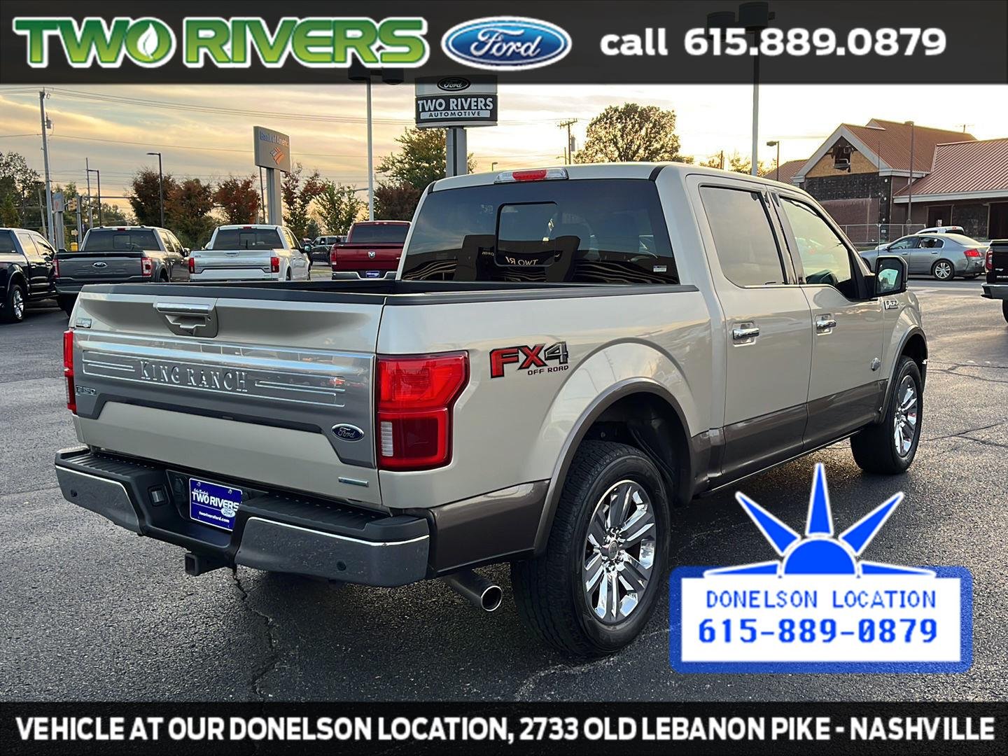 Used 2018 White Gold/Stone Gray Ford King Ranch image 14