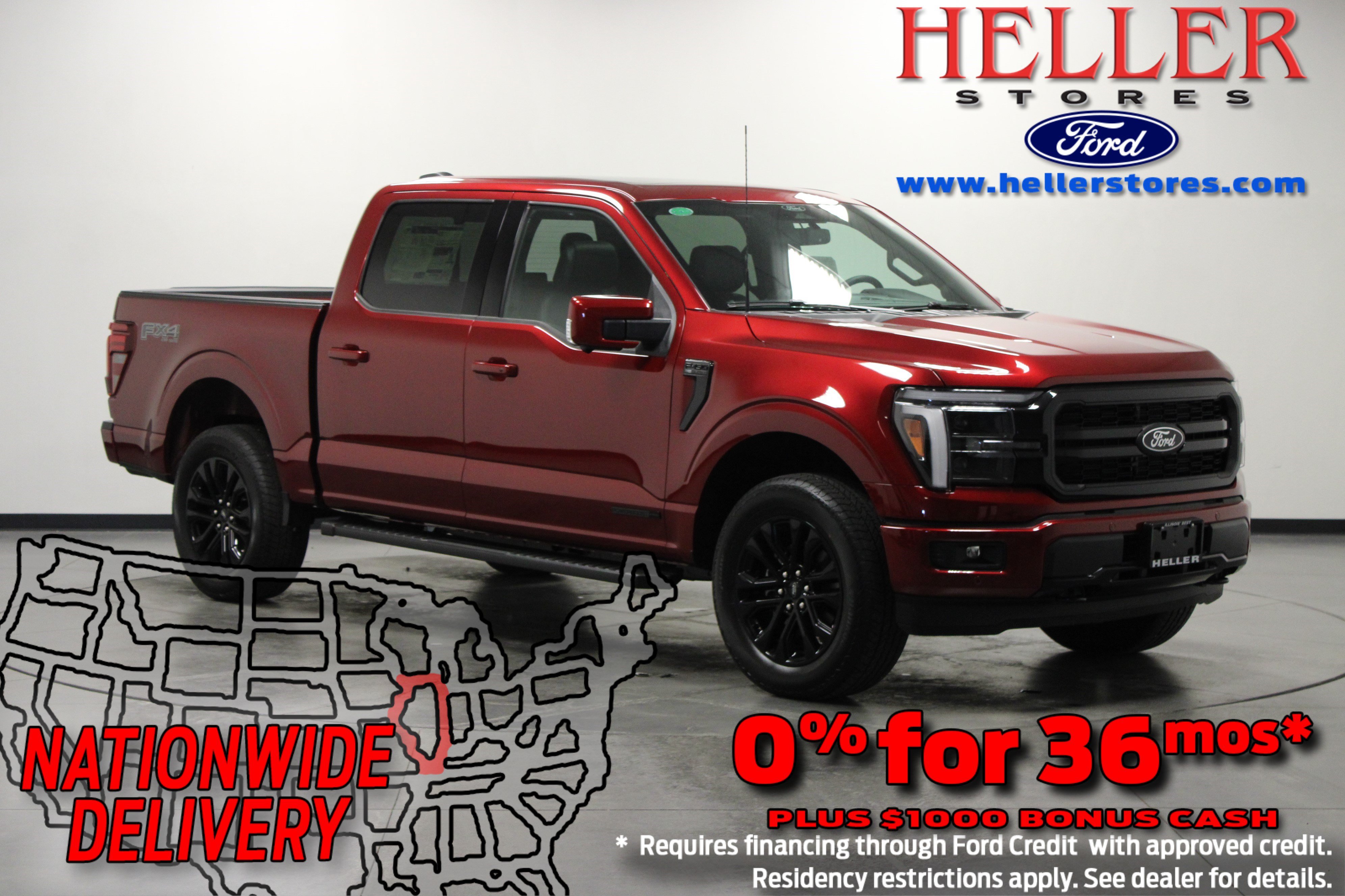 New 2026 Ruby Red Metallic Tinted Clearcoat Ford LARIAT image 1
