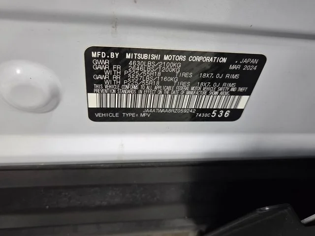 Used 2024 White Mitsubishi SEL image 20