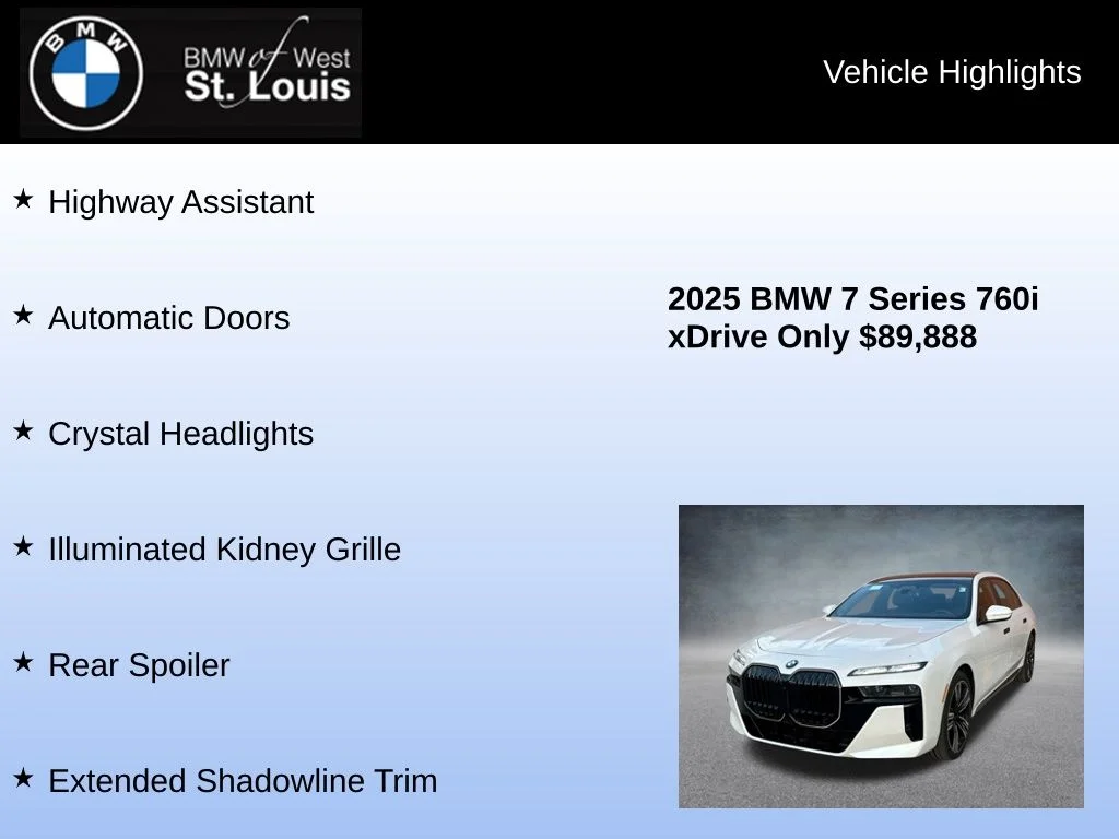 Used 2025 White BMW 760i xDrive image 24