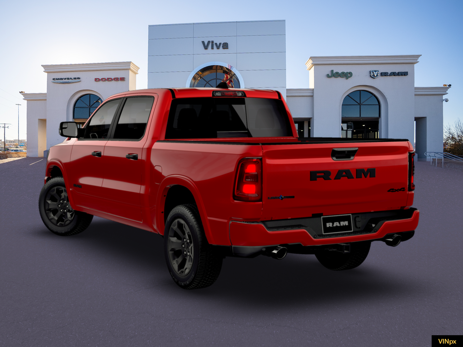 New 2026 Molten Red Pearl-Coat Exterior Paint RAM Big Horn/Lone Star image 5