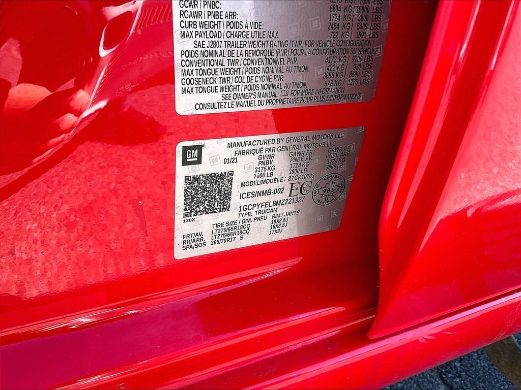 Used 2021 Red Hot Chevrolet LT Trail Boss image 32