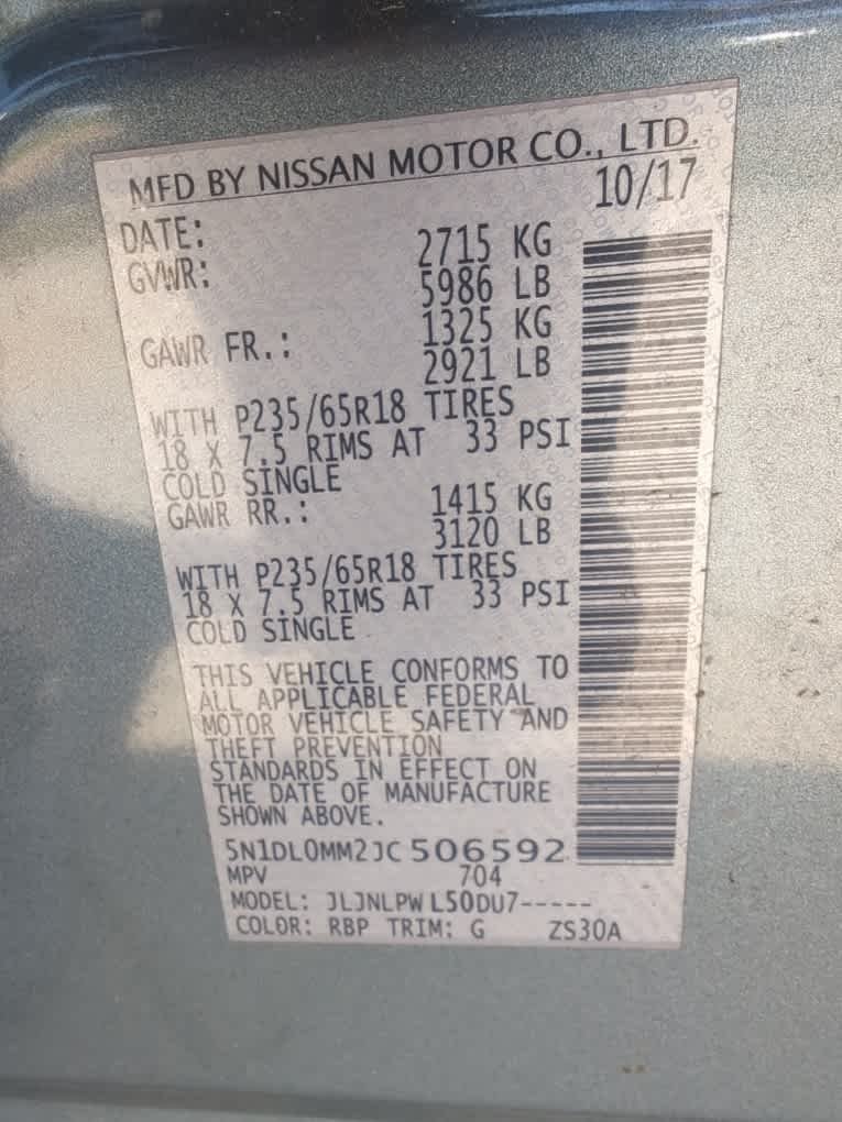 Used 2018 Hagane Blue INFINITI  image 7