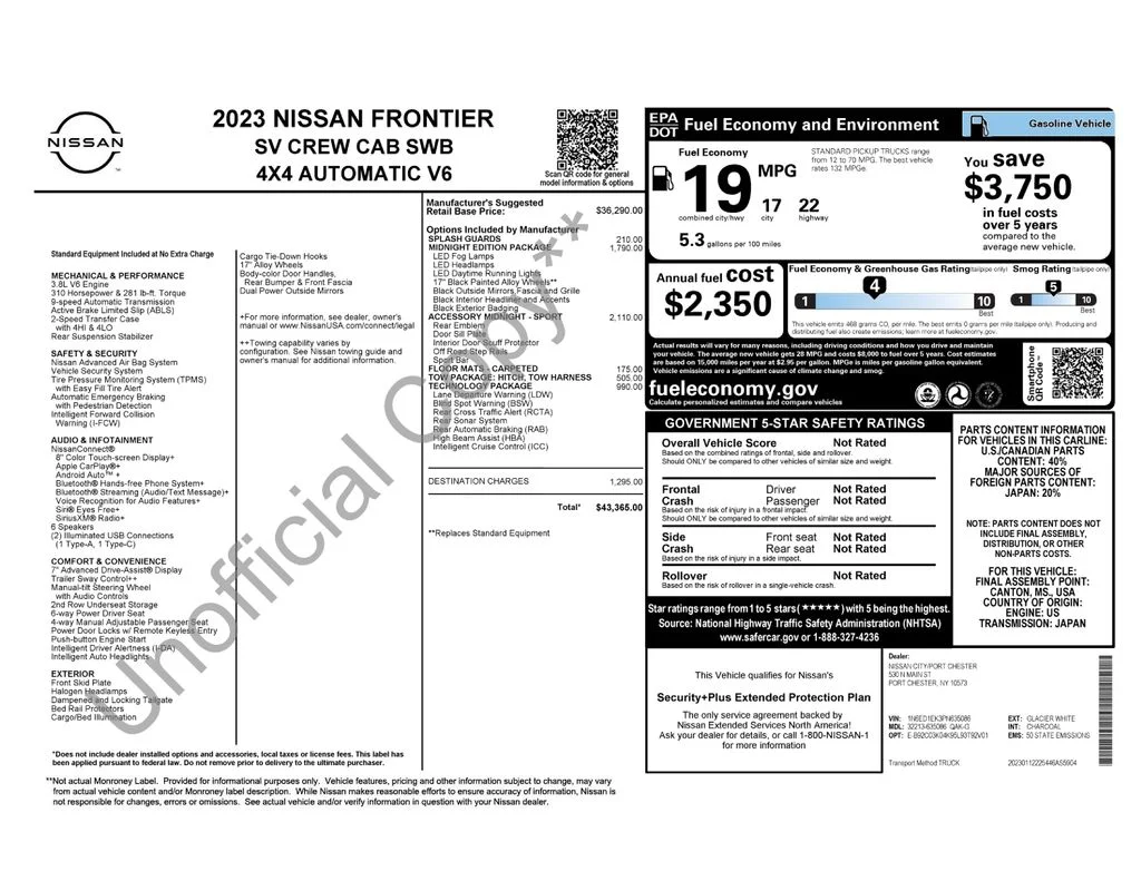 Used 2023 White Nissan SV image 6