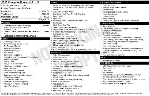 Used 2020 Silver Ice Metallic Chevrolet LS image 29