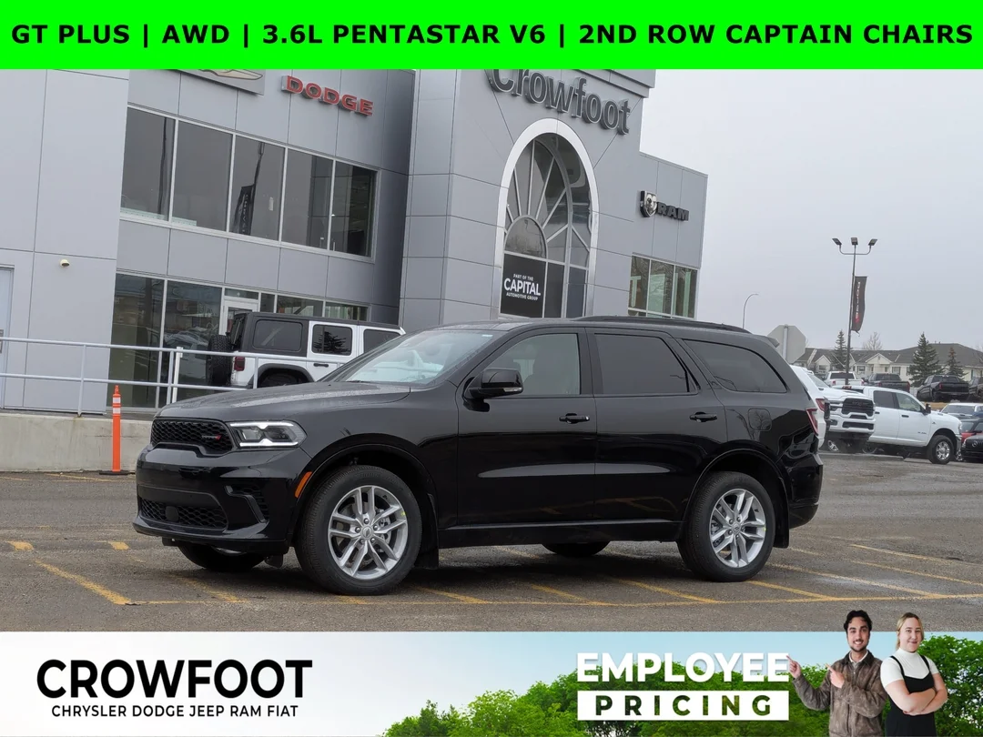 New 2026 Black Dodge GT Plus - - AWD - 3.6L Pentastar V6 - 2nd Row Captain Chairs & More! image 1