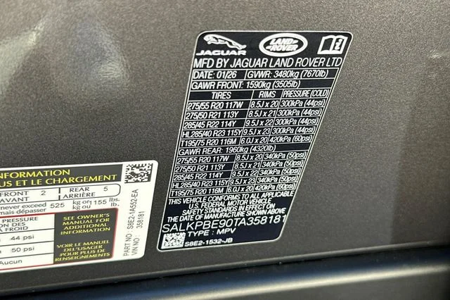 New 2026 Charente Grey Land Rover SE image 27