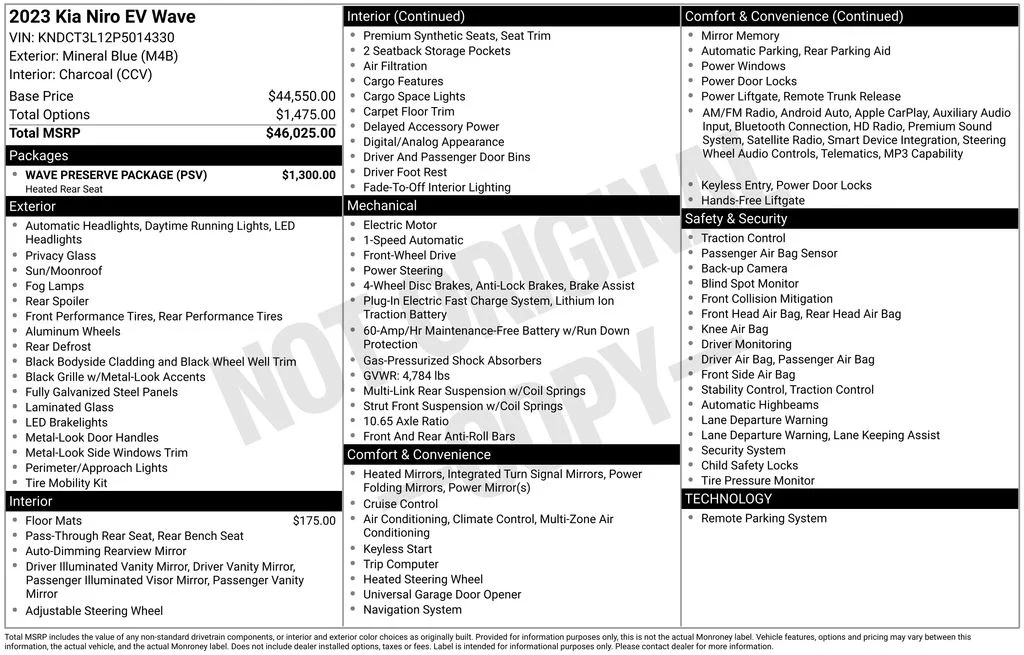 Used 2023 Blue Kia Wave image 17