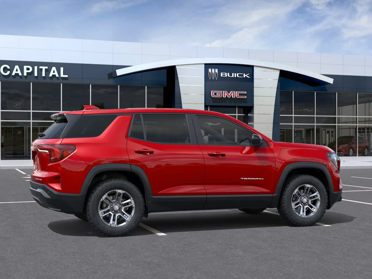New 2027 Volcanic Red Tintcoat GMC AWD Elevation image 6