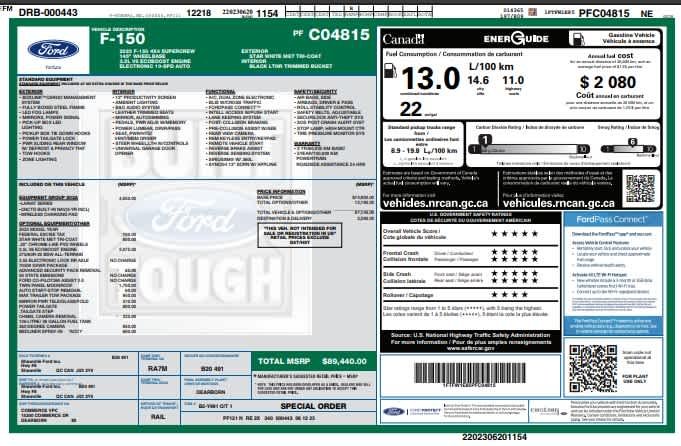 Used 2023 Star White Metallic Tri-Coat Ford LARIAT image 4