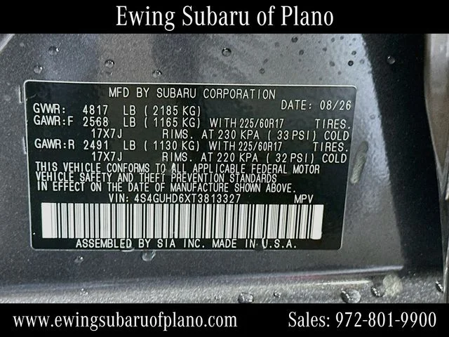 New 2026 MAGNETITE GRAY PEARL Subaru Premium image 32