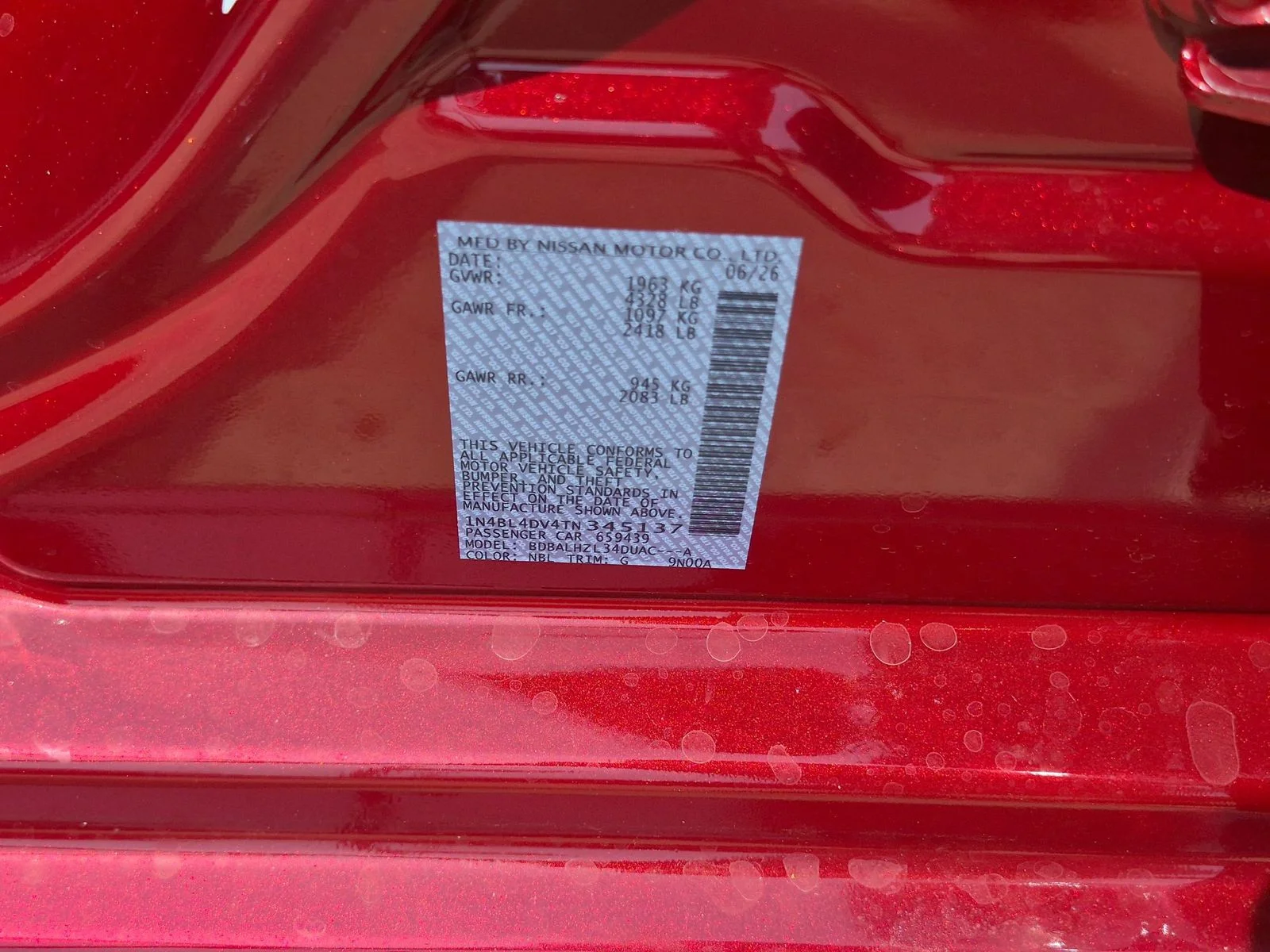 New 2026 Scarlet Nissan 2.5 SV image 19