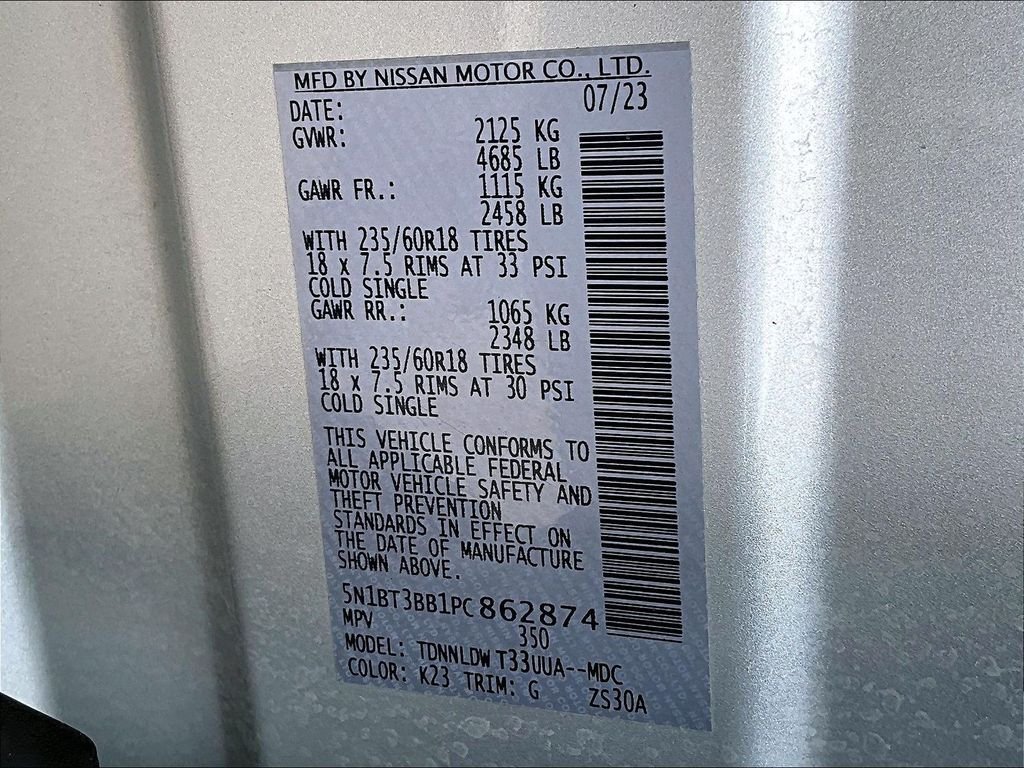 Used 2023 Silver Nissan SV image 33