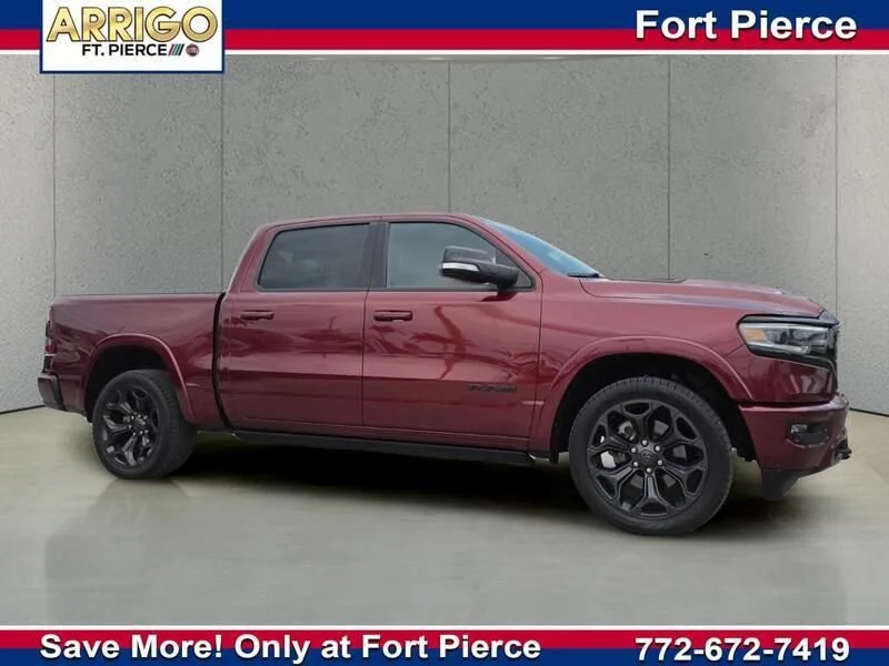 Used 2021 Delmonico Red Pearlcoat Ram Limited image 31