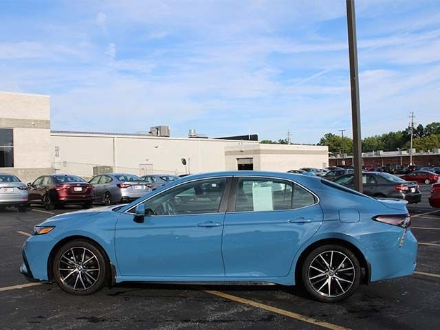 Used 2023 Cavalry Blue Toyota SE image 7