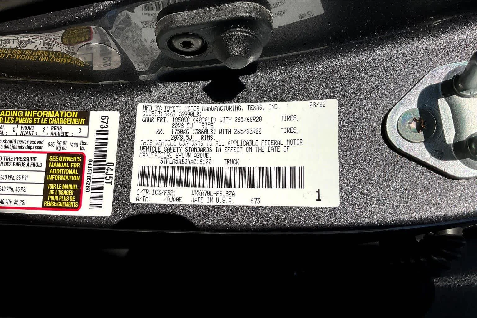 Used 2022 Magnetic Gray Metallic Toyota SR5 image 32
