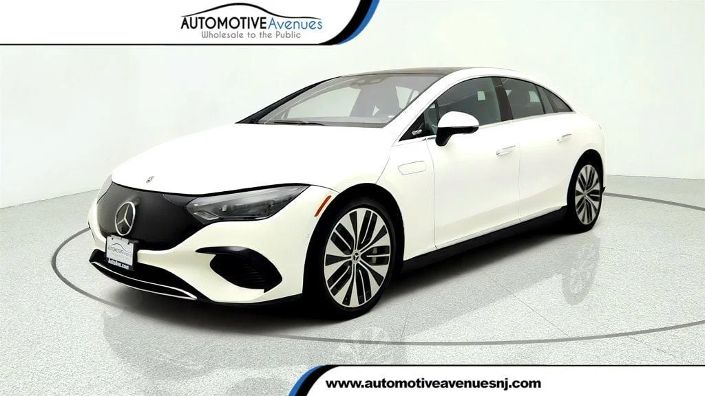 Used 2023 Polar White Mercedes-Benz EQE 350 4MATIC®+ Sedan w/ Driver Assistance & DIGITAL LIGHT image 1