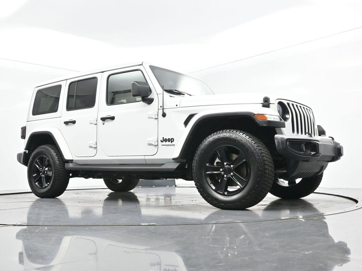 Used 2022 Bright White Clearcoat Jeep Unlimited Sahara Altitude image 44