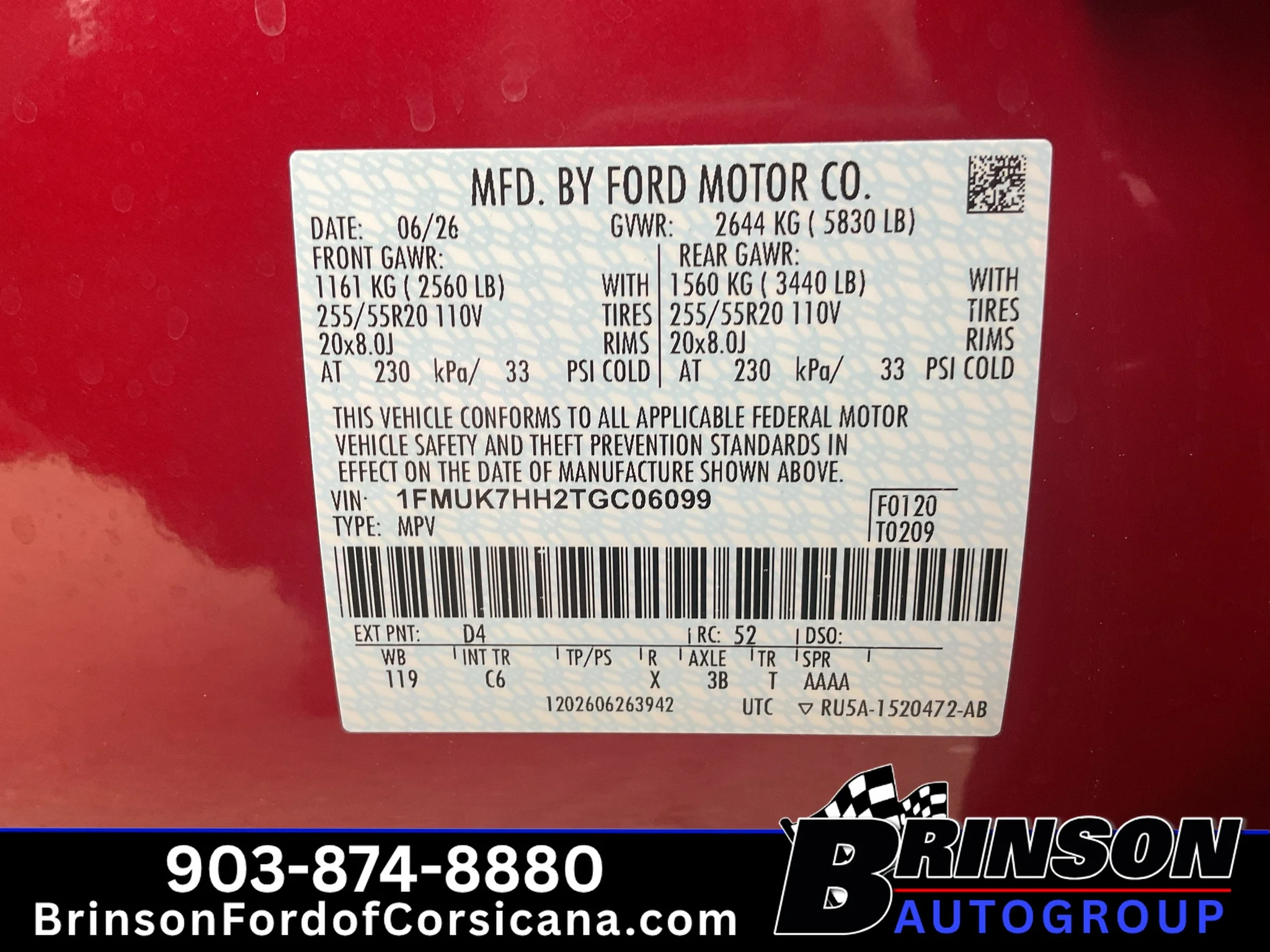 New 2026 Rapid Red Metallic Tinted Clearcoat Ford Platinum™ image 21