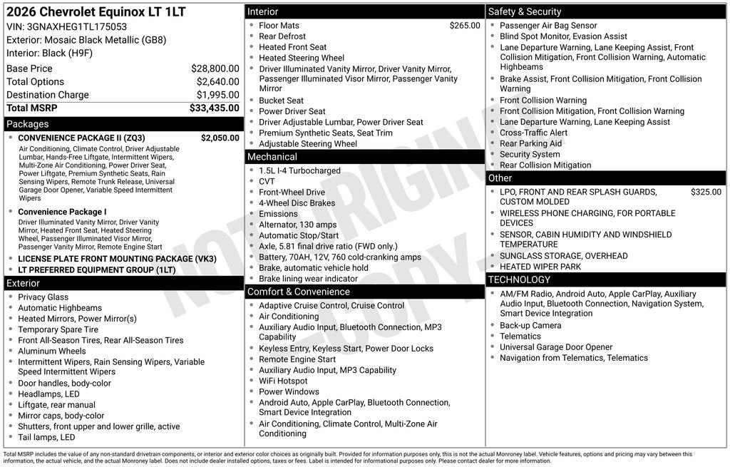 Used 2026 Black Chevrolet LT image 7