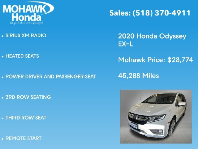 Used 2020 Platinum White Pearl Honda EX-L image 14