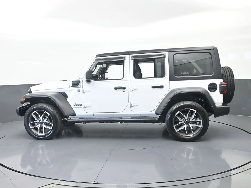 Used 2024 Bright White Clearcoat Jeep Sport S 4xe image 3