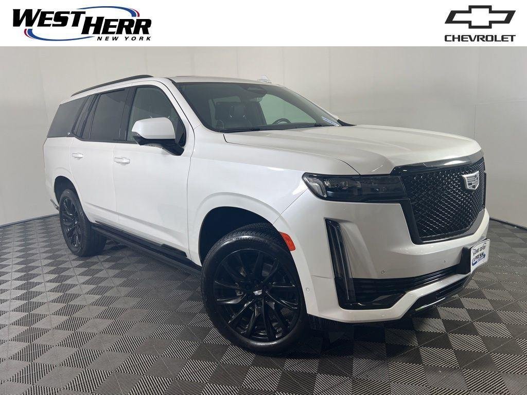 Used 2021 Crystal White Cadillac Sport image 1