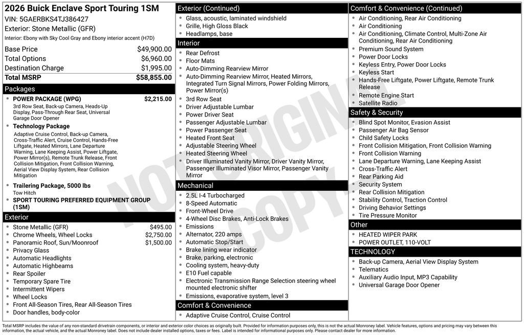 New 2026 Stone Metallic Buick Sport Touring image 29