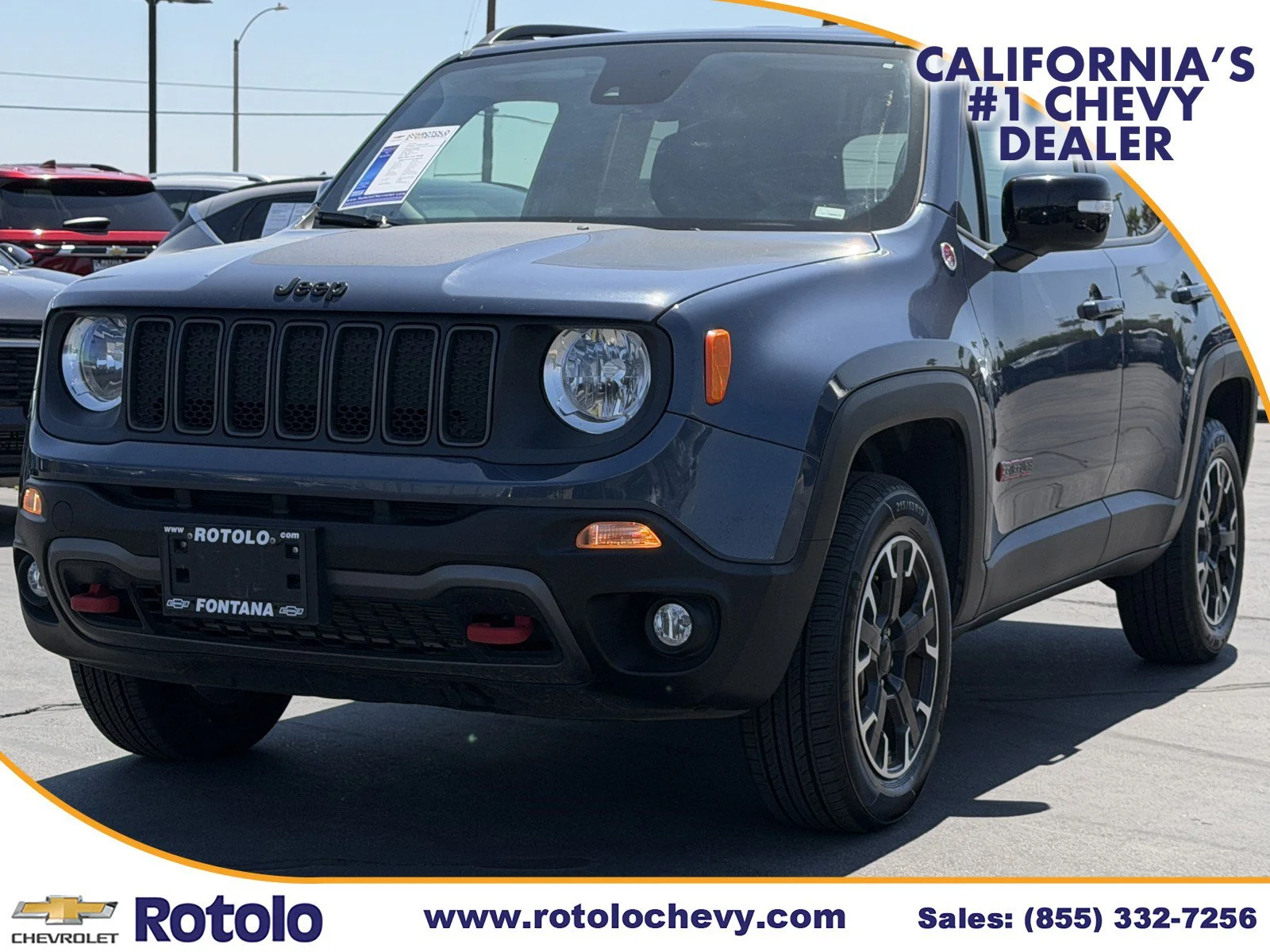 Used 2023 Slate Blue Pearlcoat Jeep Trailhawk image 3