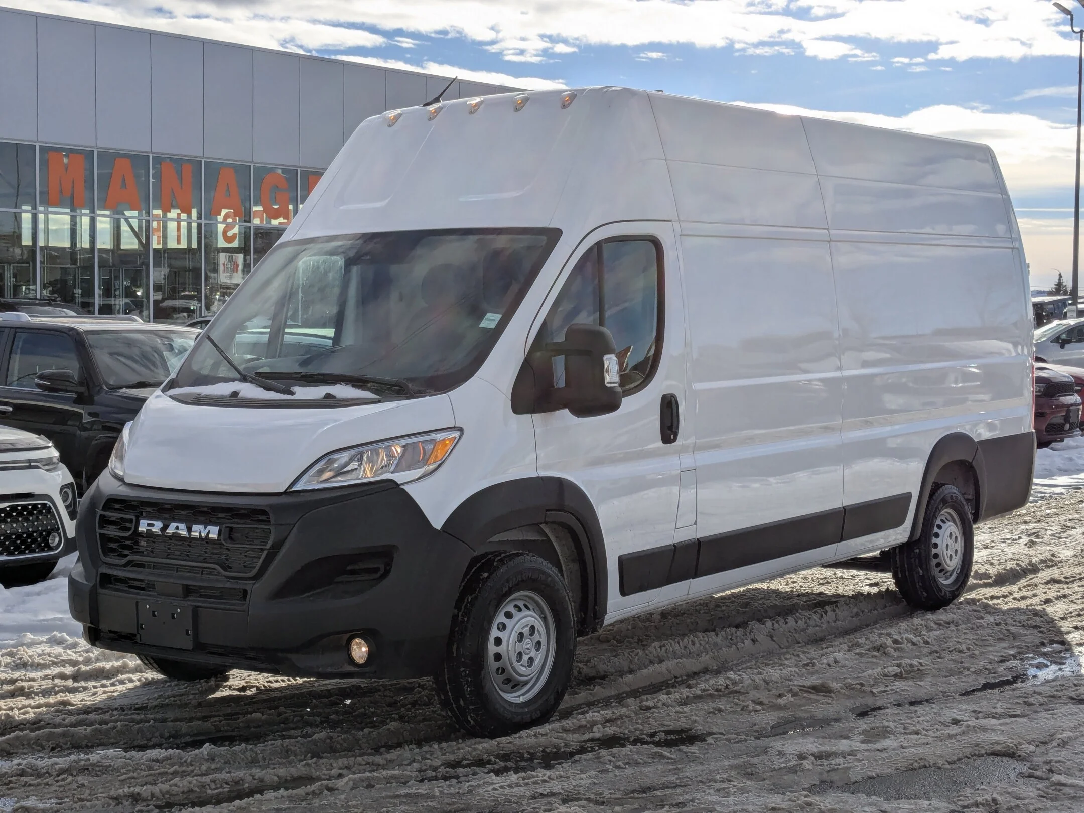 New 2026 White RAM Tradesman - - FWD - Super High Roof - Cargo Partition - Adaptive Cruise - Remote Start & More! image 4