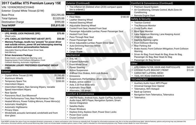 2017 Cadillac XT5 Premium Luxury