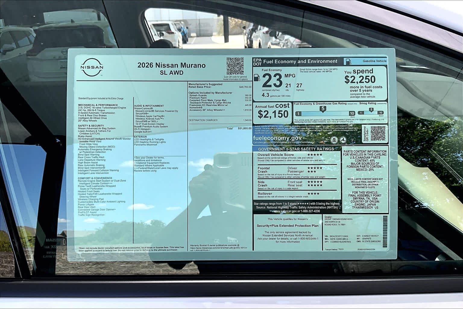 New 2026 Everest White Pearl TriCoat Nissan SL image 19