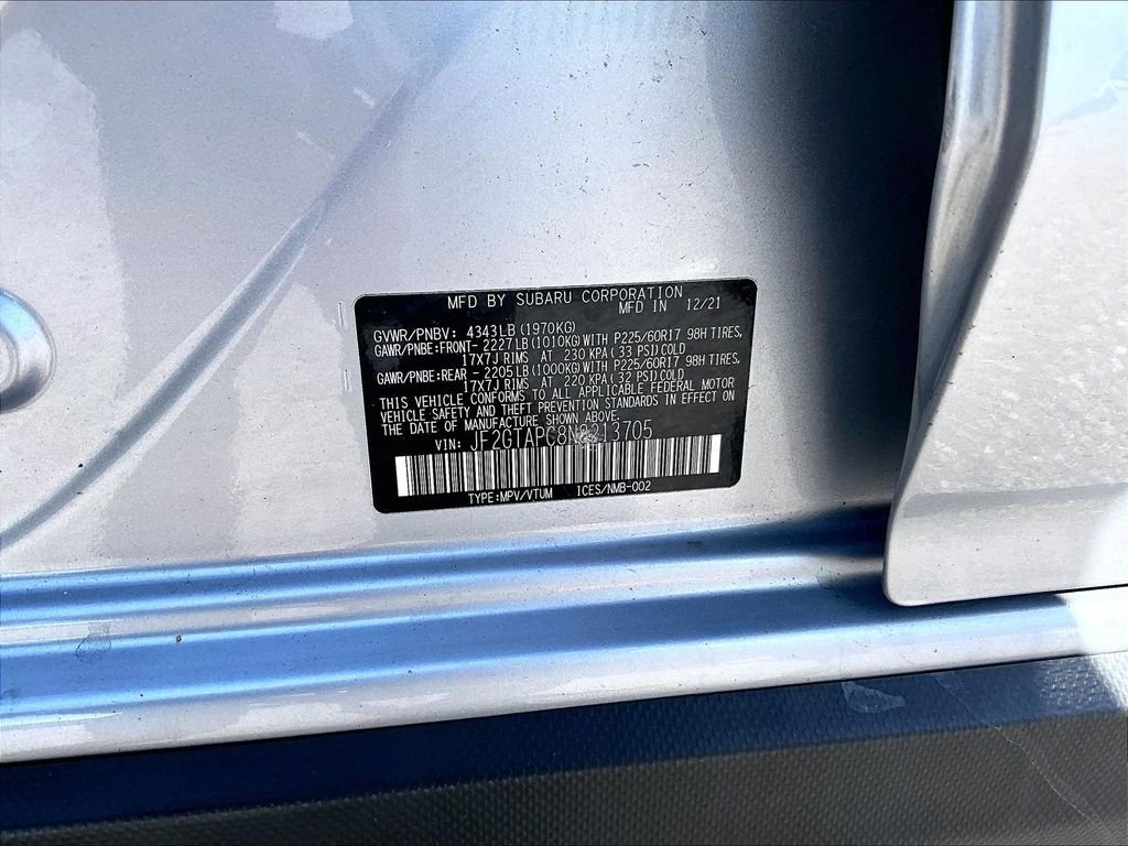 Used 2022 Ice Silver Metallic Subaru Premium image 31