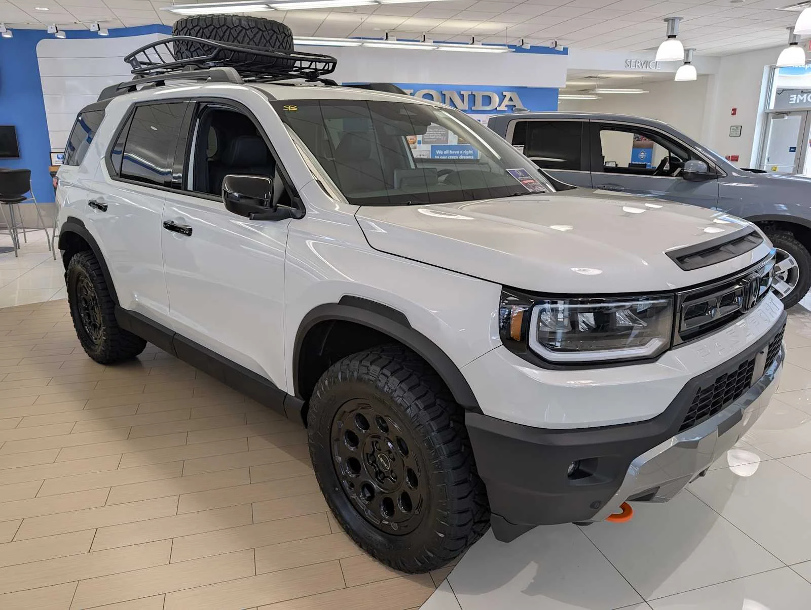 New 2026 Platinum White Pearl Honda TrailSport Elite Blackout image 6