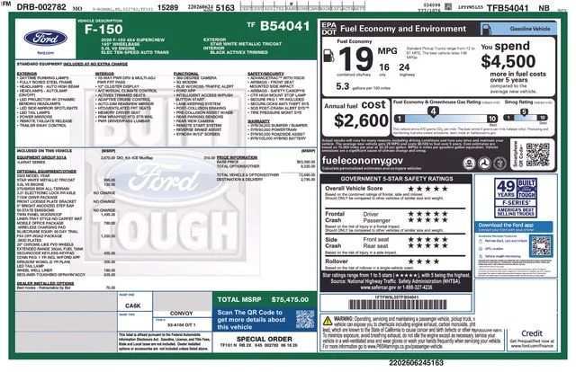 New 2026 Star White Metallic Tri-Coat Ford Lariat® image 5