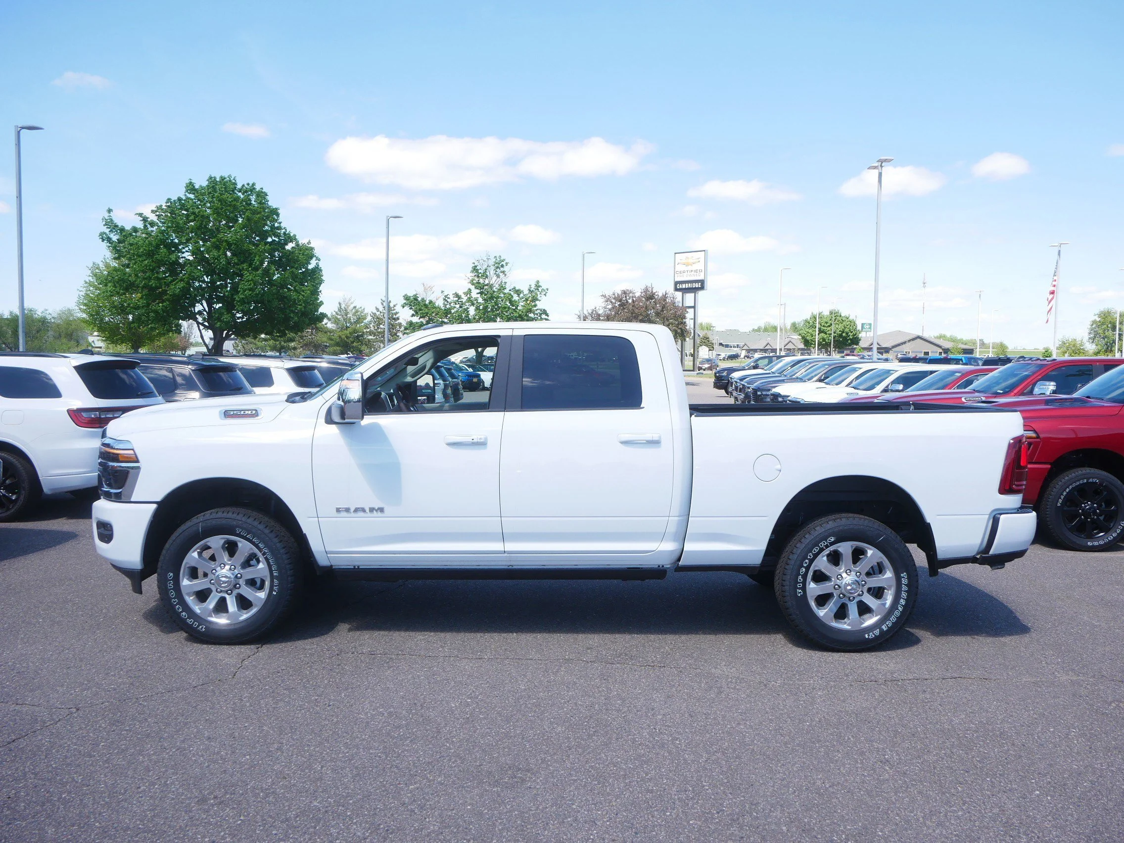 New 2026 Bright White Clear-Coat Exterior Paint RAM Laramie image 2
