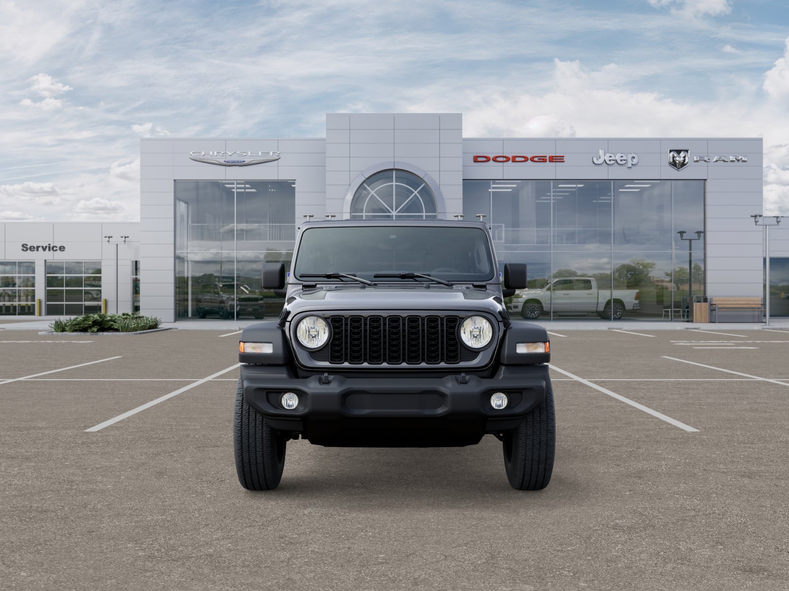 New 2025 Granite Crystal Metallic Clear-Coat Exterior Paint Jeep Sport S image 45