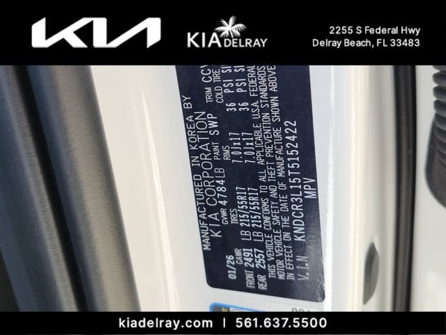 New 2026 Snow White Pearl Kia WIND image 33