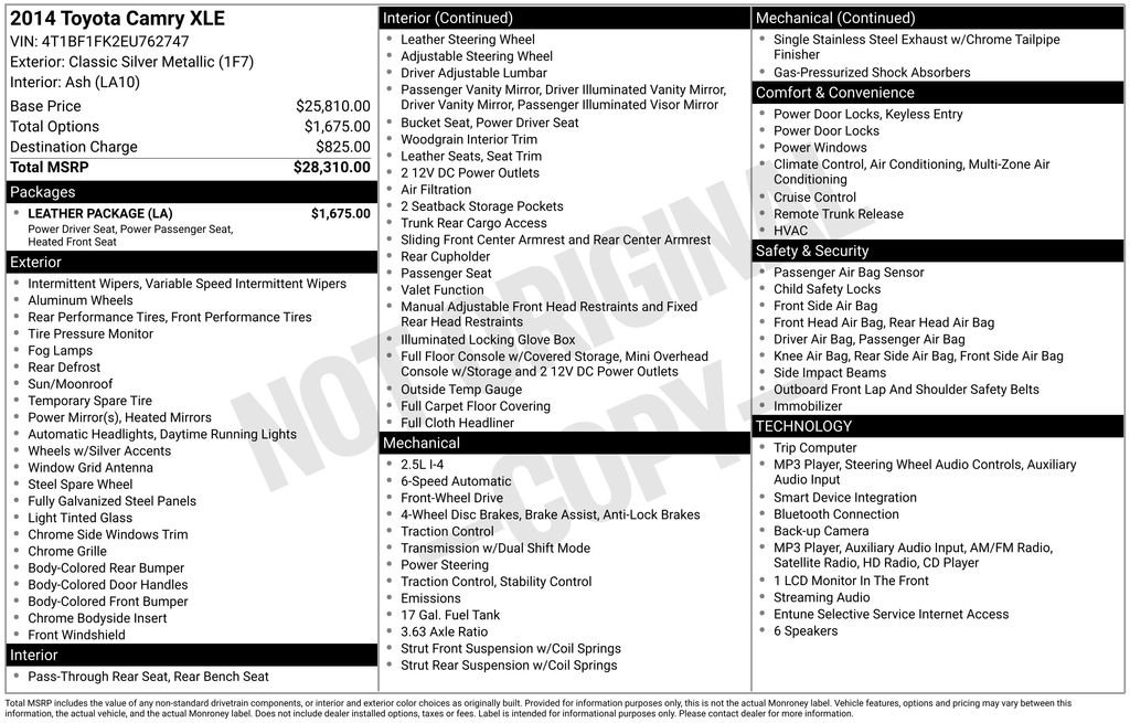 Used 2014 Silver Toyota L image 2
