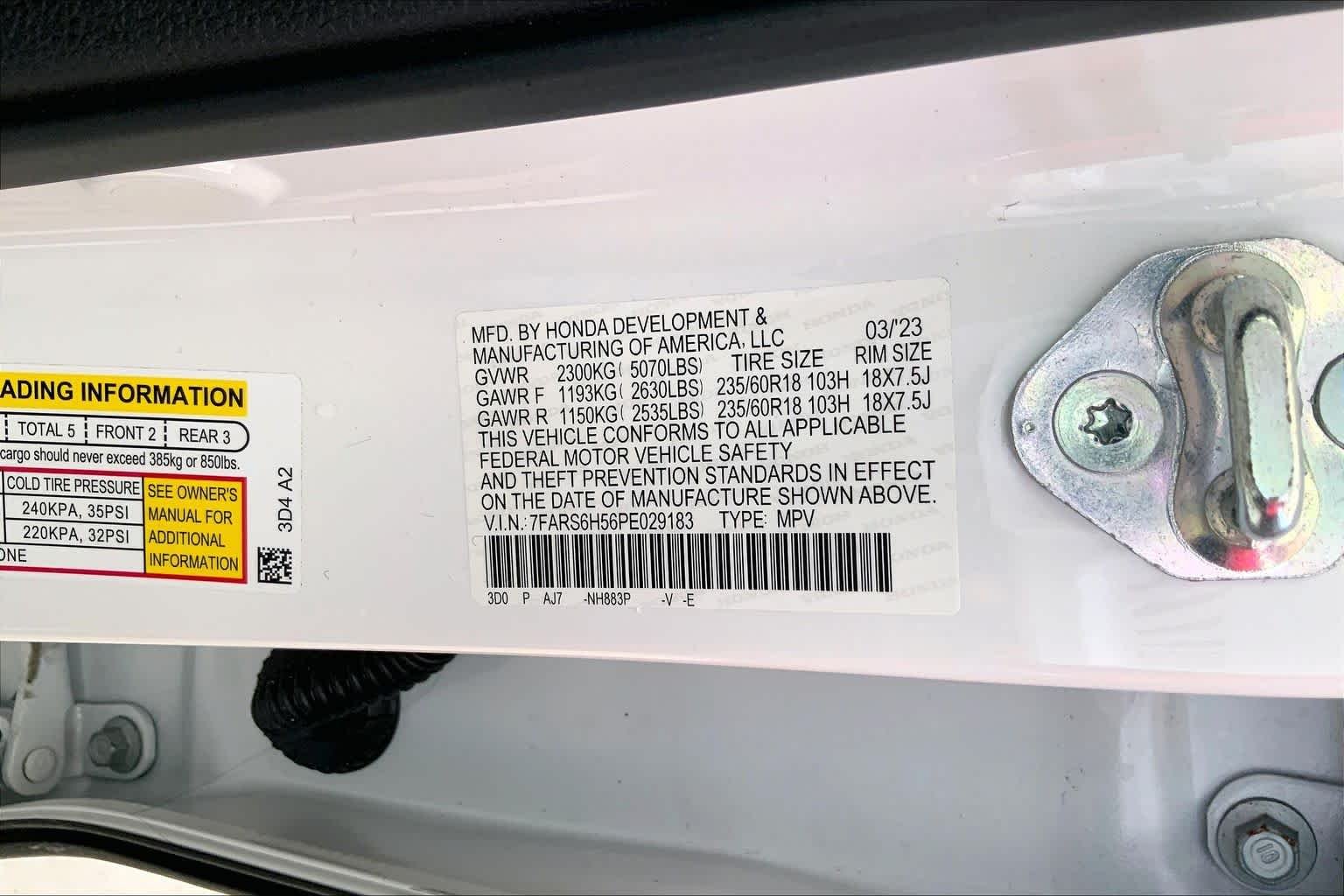 Used 2023 Platinum White Pearl Honda Sport image 32