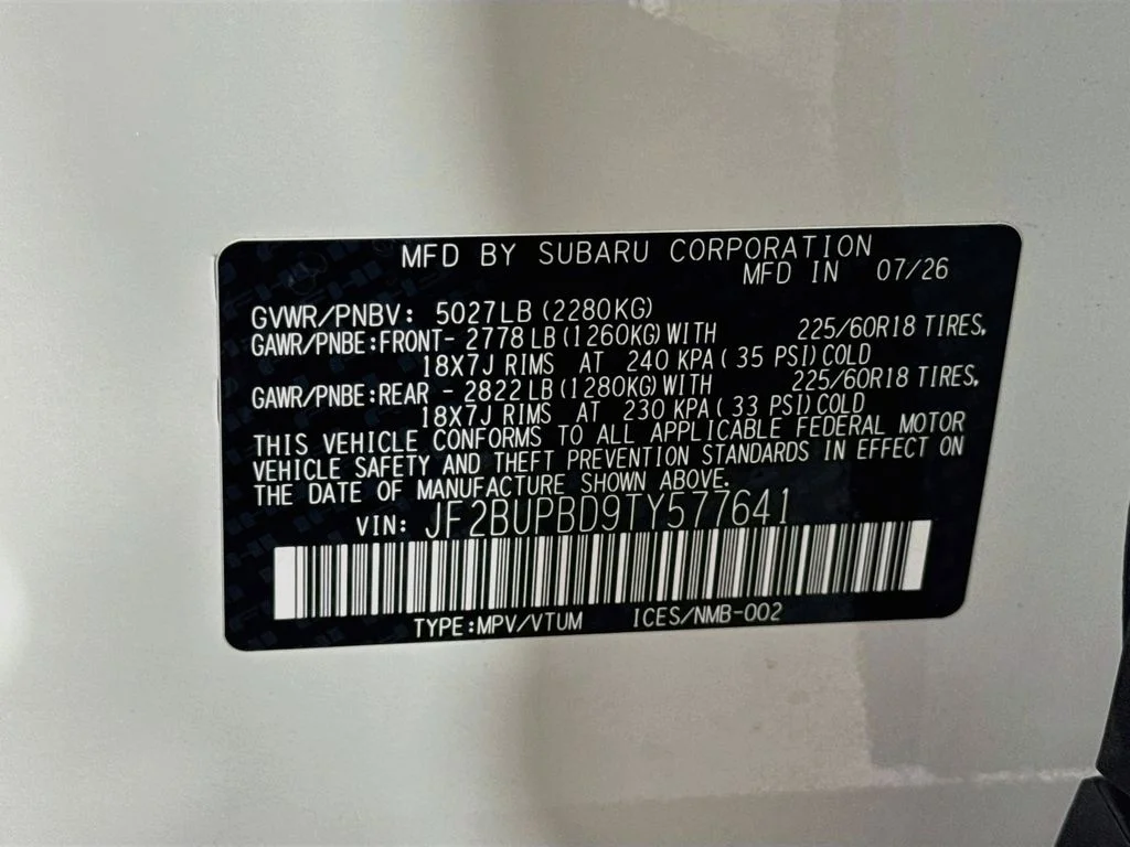 New 2026 White Subaru Premium image 46